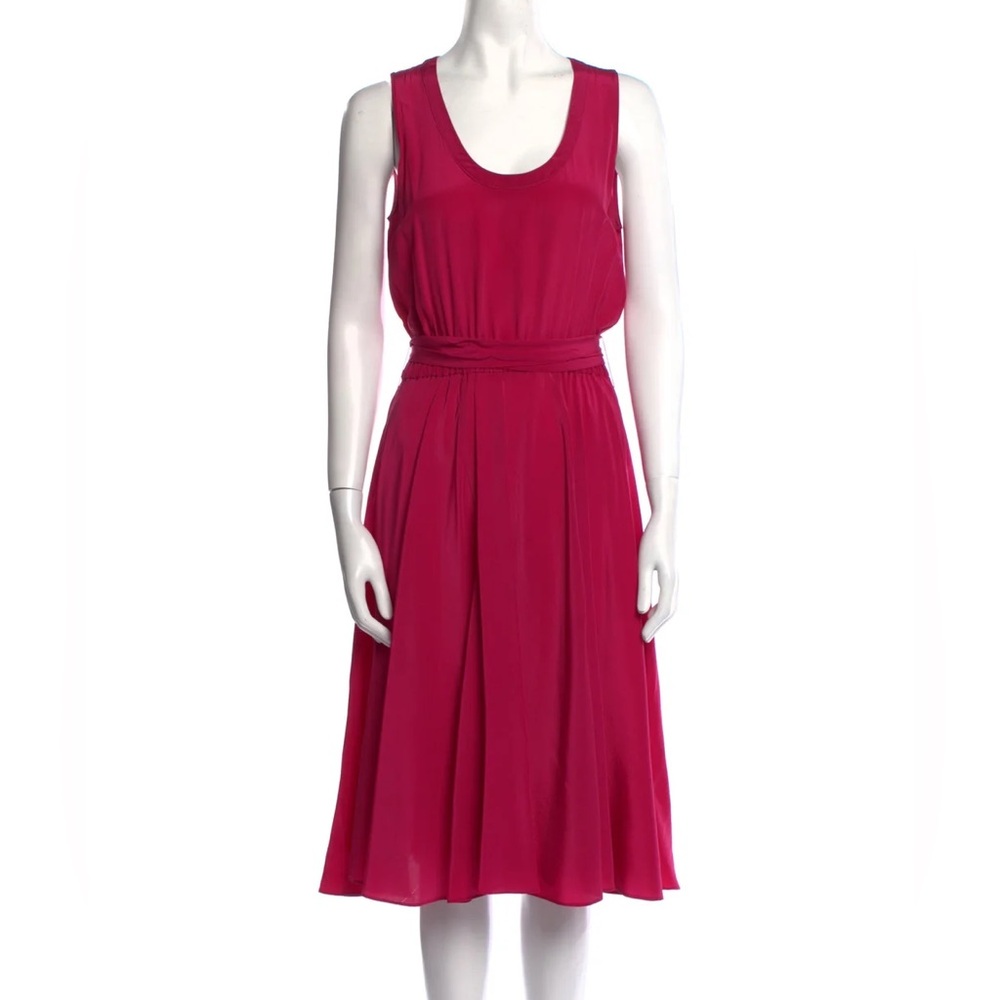 Marc by Marc Jacob’s Fuschia Silk Dress with silk belt